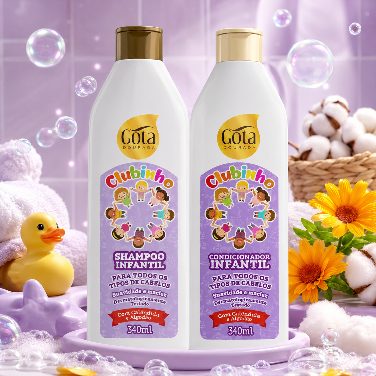 Club niño Suavidad Shampoo y acondicionador Marca Gota Dorada - Chile