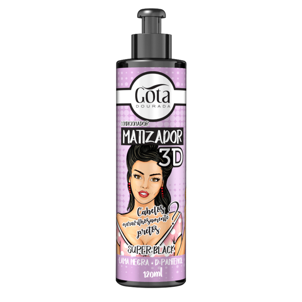 Acondicionador Matizador 3D Super Black 120 ml