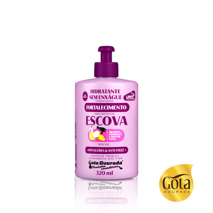 Crema de Peinar sin Enjuague Fortalecedor para Cabello Liso 320 ml Marca Gota Dorada - Chile