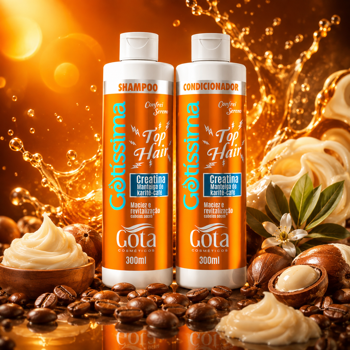 Kit Gotissima Top Hair – Shampoo y Acondicionador 300 ml Marca Gota Dorada - Chile