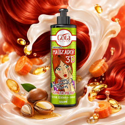 Acondicionador Matizador 3D Rojo Intenso 300 ml Marca Gota Dorada - Chile