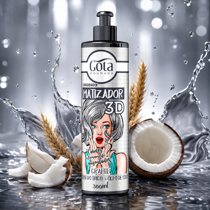Acondicionador Matizador 3D Grafito 300 ml Marca Gota Dorada - Chile
