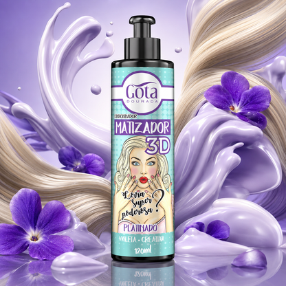Acondicionador Matizador 3D Platinado 120 ml Marca Gota Dorada - Chile