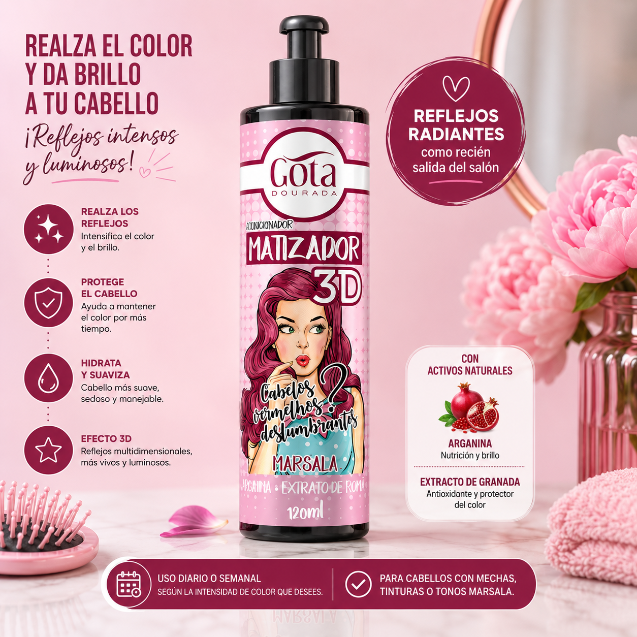 acondicionador matizador marsala beneficios gota dourada