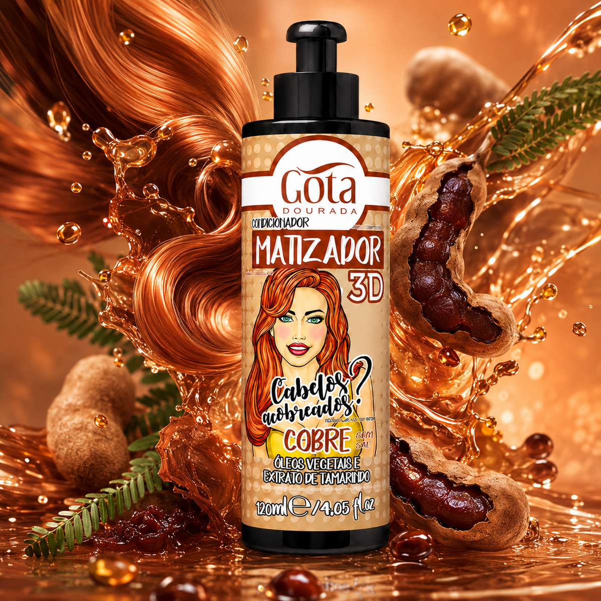 Acondicionador Matizador 3D Cobre 120 ml Marca Gota Dorada - Chile