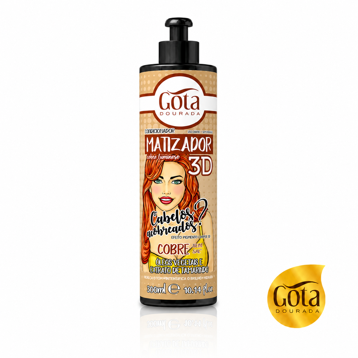 Acondicionador Matizador 3D Cobre - 300ml Marca Gota Dorada Tienda SB100DOBRASIL  Chile