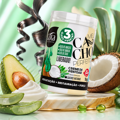 gota dourada mi rizo perfecto crema de peinar aguacate, aloe vera y coco