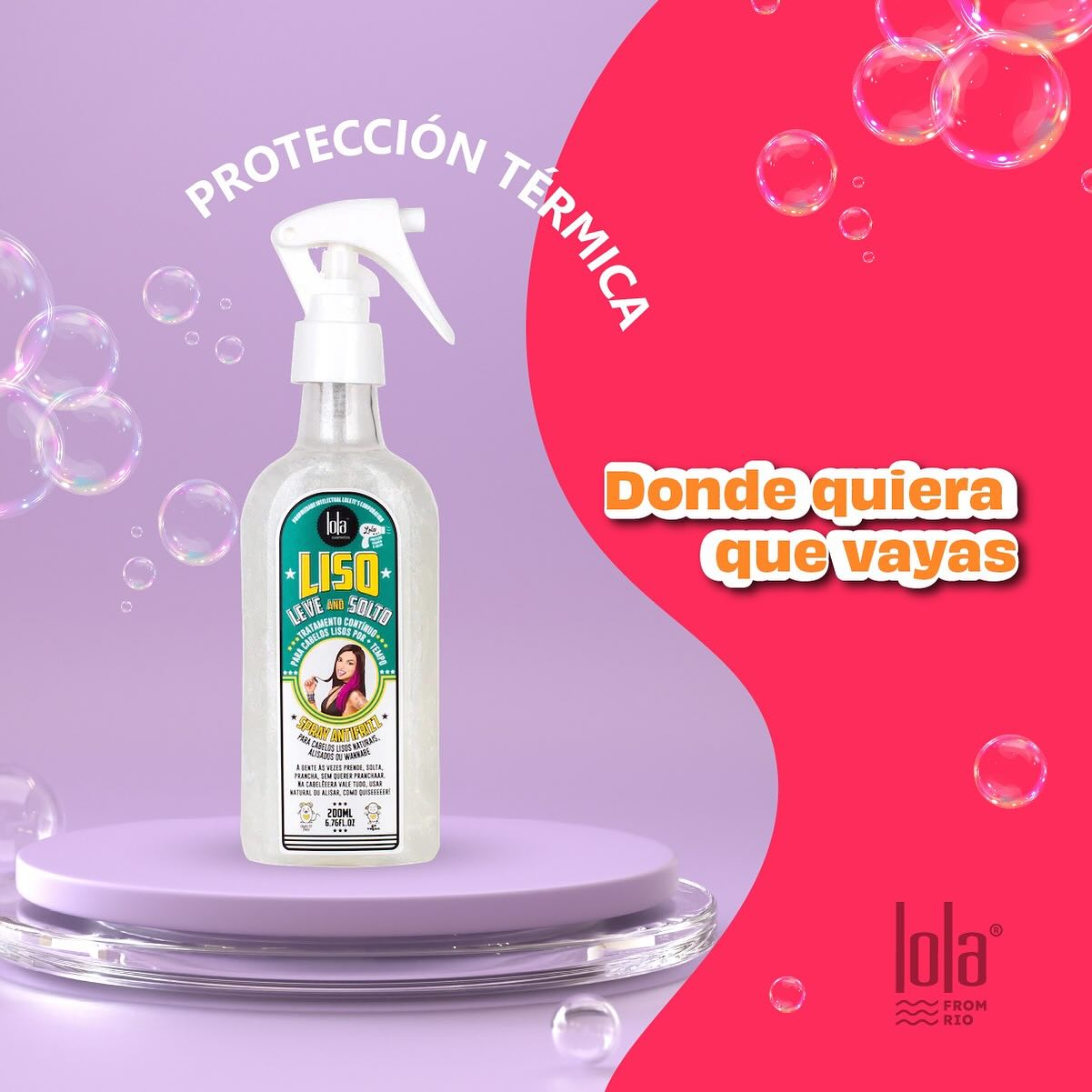 Liso, Leve and Solto – Spray Antifrizz Marca Lola Tienda SB100DOBRASIL  