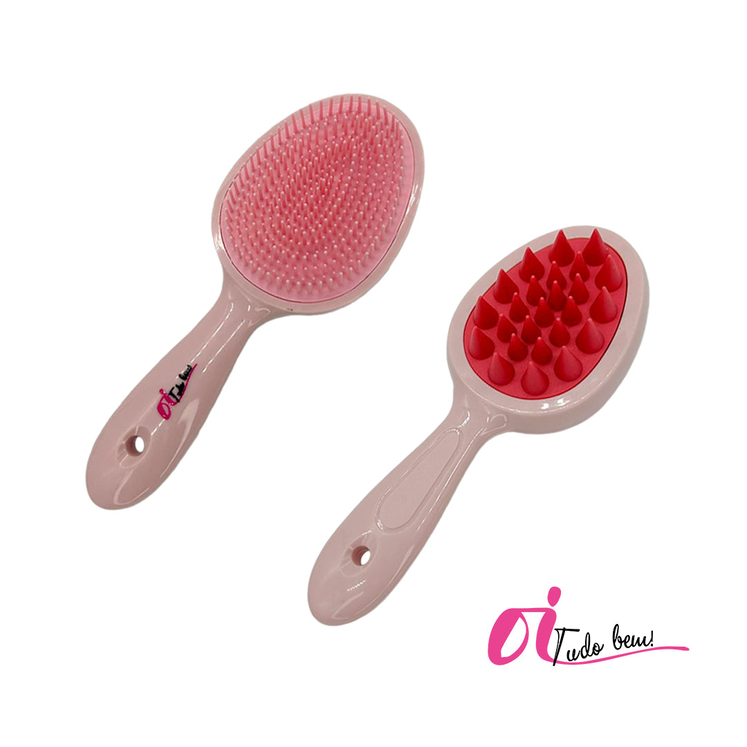 Cepillo masajeador 2 en 1 Marca Oi Tudo Bem Tienda SB100DOBRASIL