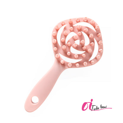 Cepillo Masajeador Volumizador forma de Rosa Marca Oi Tudo Bem Tienda SB100DOBRASIL  Chile