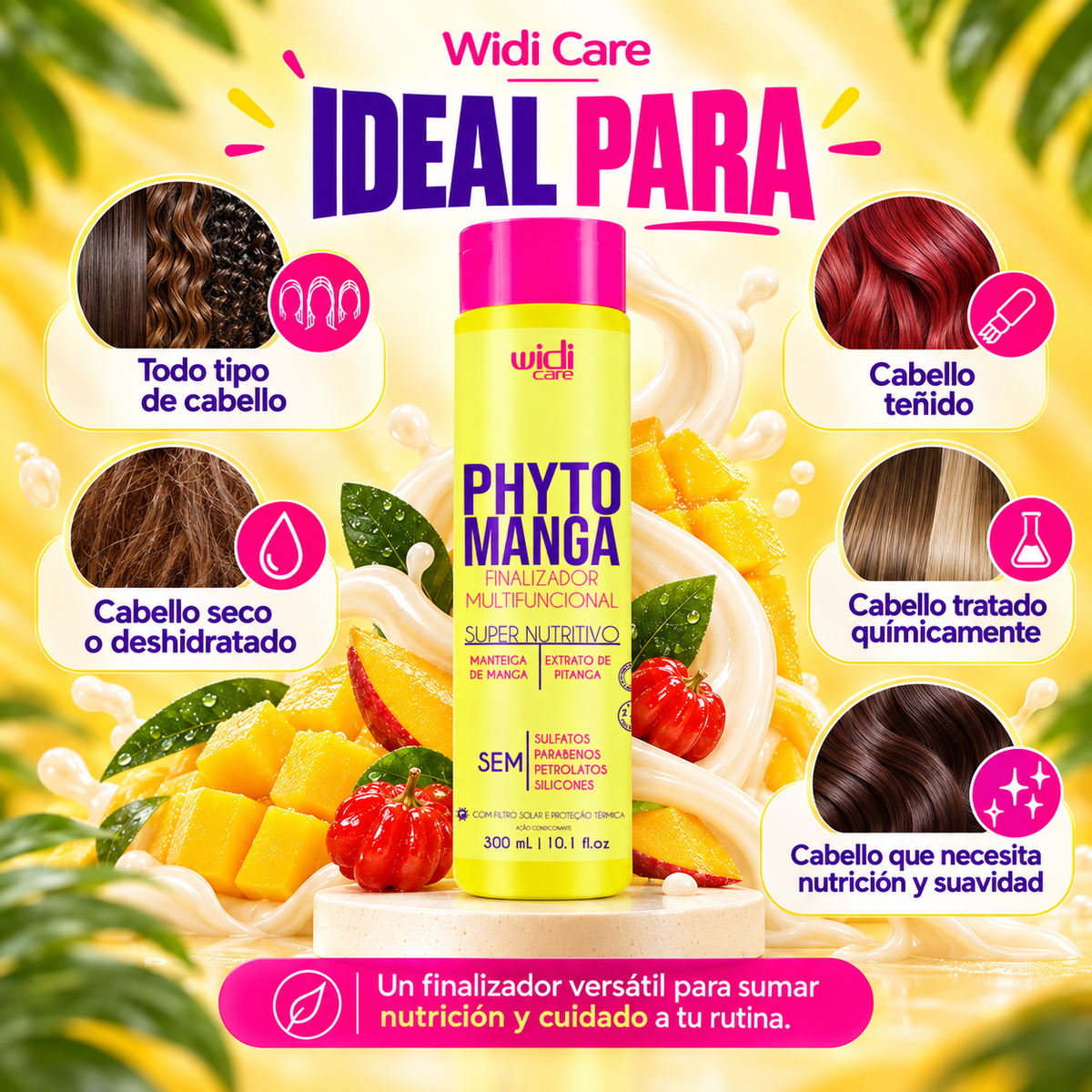 PhytoManga Finalizador Multifuncional Super Nutritivo 300 ml Marca Widi Care - Chile