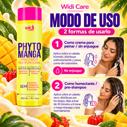 PhytoManga Finalizador Multifuncional Super Nutritivo 300 ml Marca Widi Care - Chile