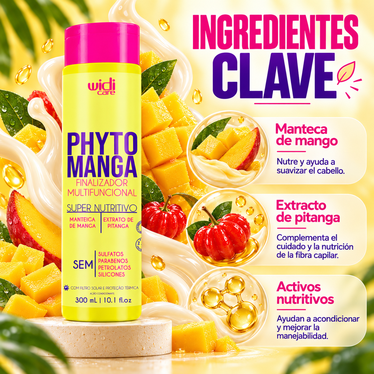 PhytoManga Finalizador Multifuncional Super Nutritivo 300 ml Marca Widi Care - Chile
