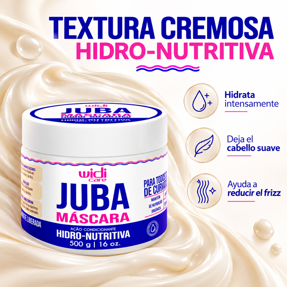 Juba Mascarilla Hidronutritiva Acondicionante 500 g Marca Widi Care - Chile