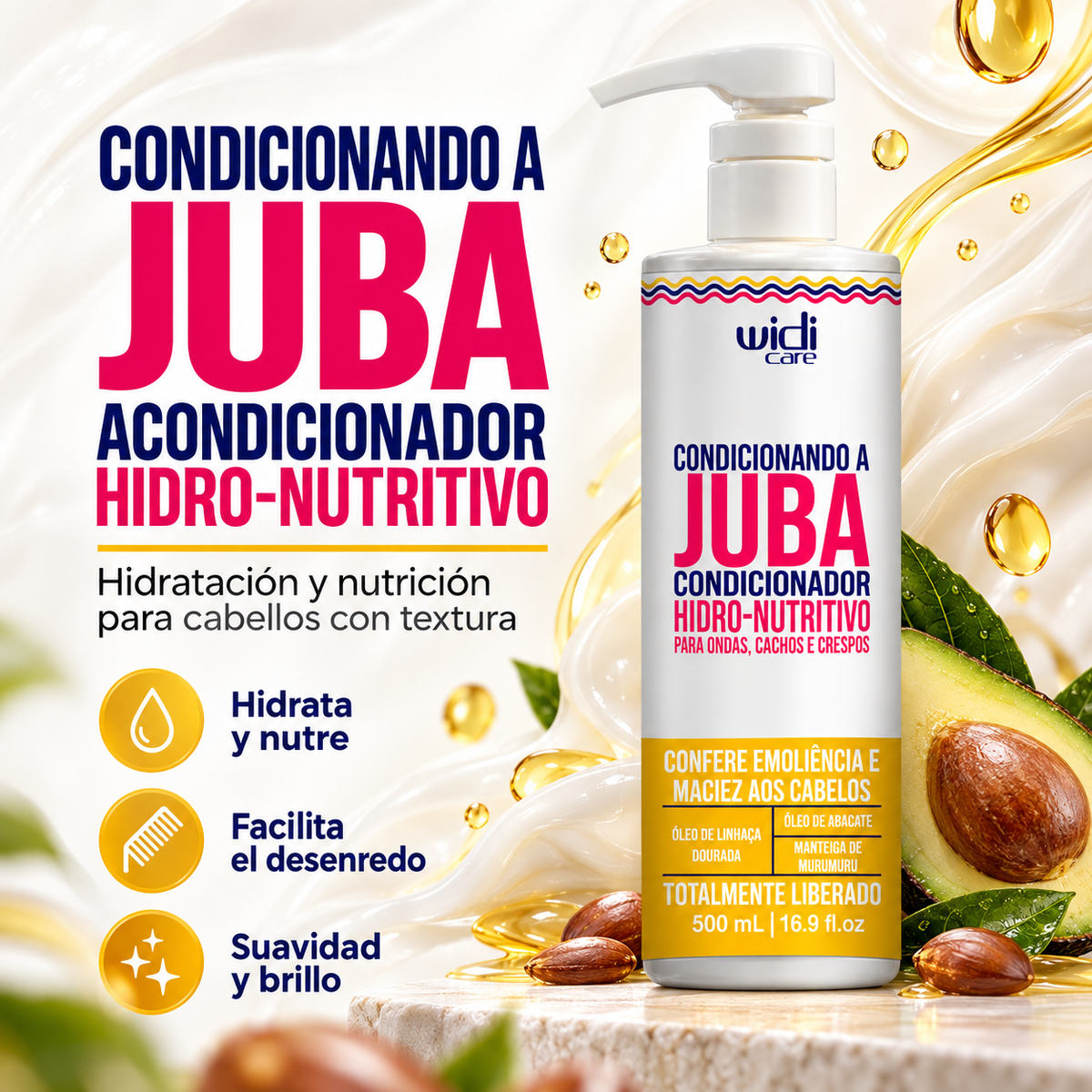 Juba Acondicionador Hidronutritivo 500 ml Marca Widi Care - Chile
