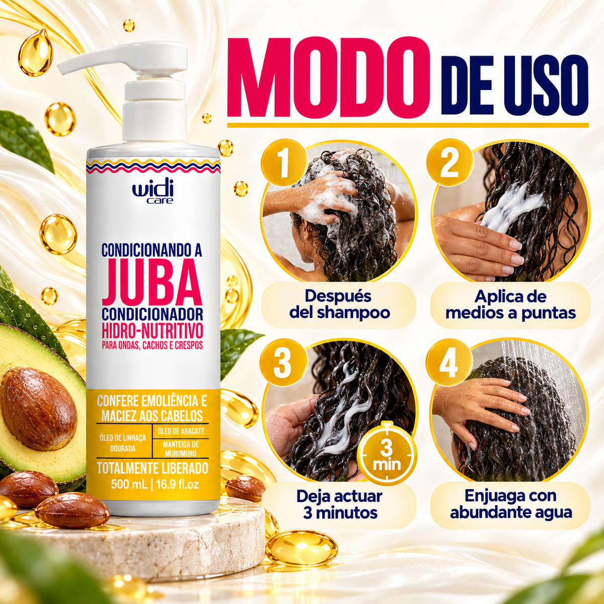 Juba Acondicionador Hidronutritivo 500 ml Marca Widi Care - Chile