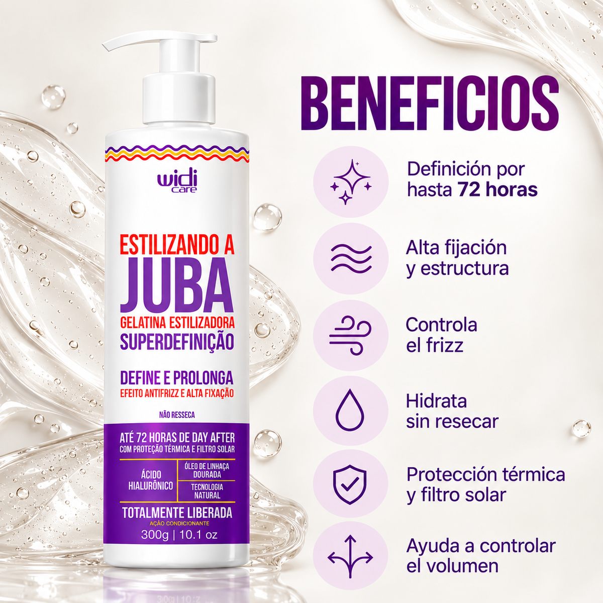 Juba Gelatina Estilizadora Súper Definición 300 g Marca Widi Care - Chile