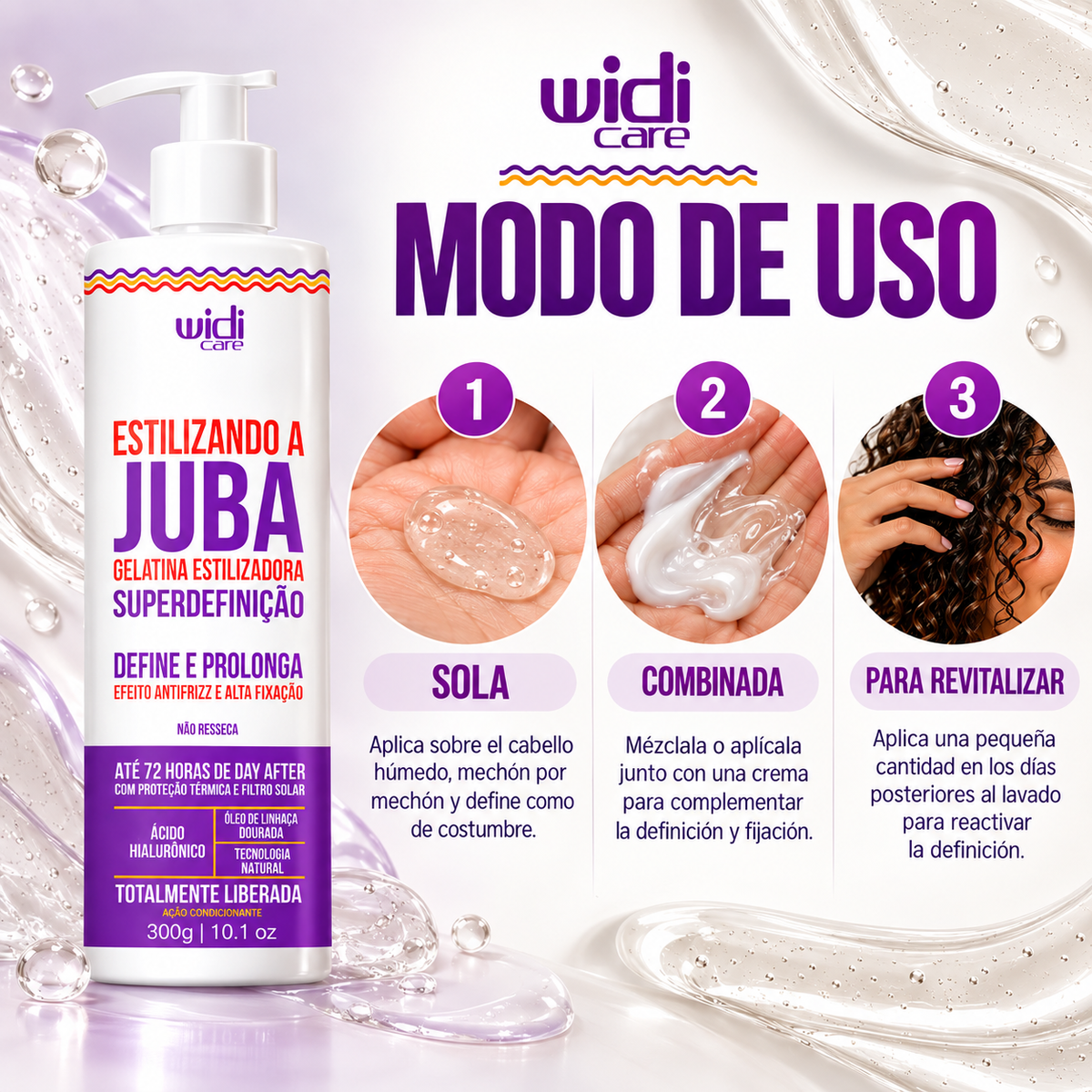 Juba Gelatina Estilizadora Súper Definición 300 g Marca Widi Care - Chile