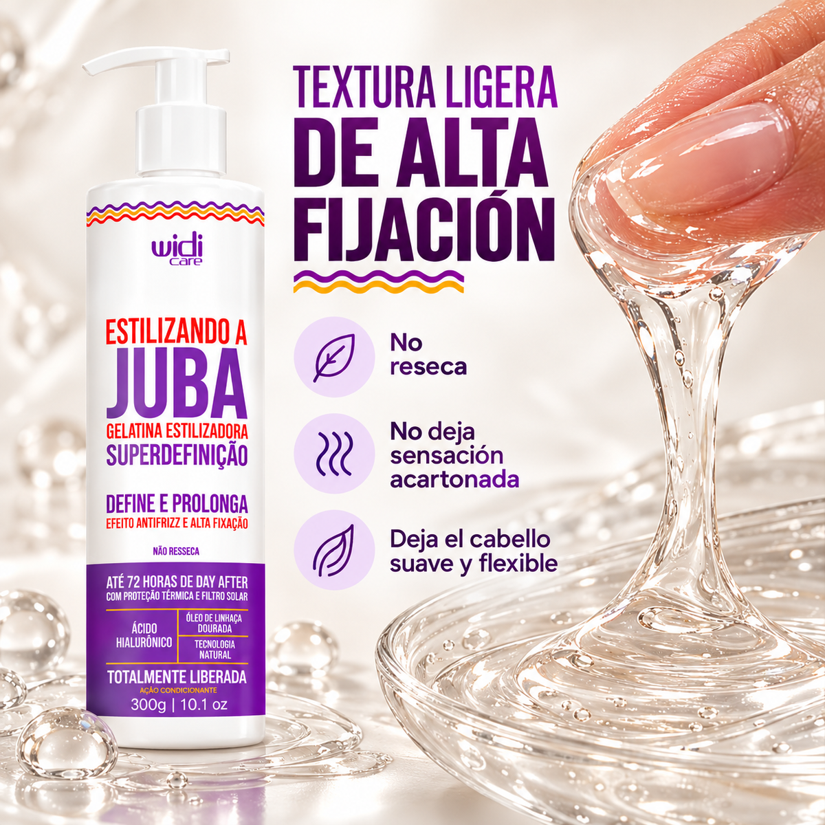 Juba Gelatina Estilizadora Súper Definición 300 g Marca Widi Care - Chile