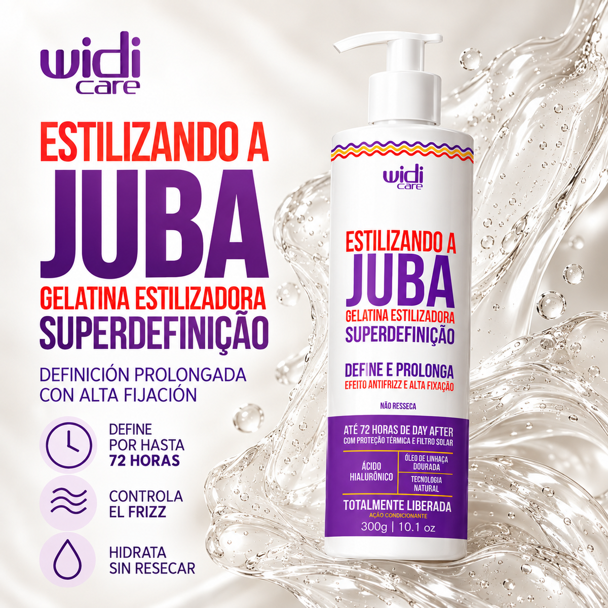 Juba Gelatina Estilizadora Súper Definición 300 g Marca Widi Care - Chile