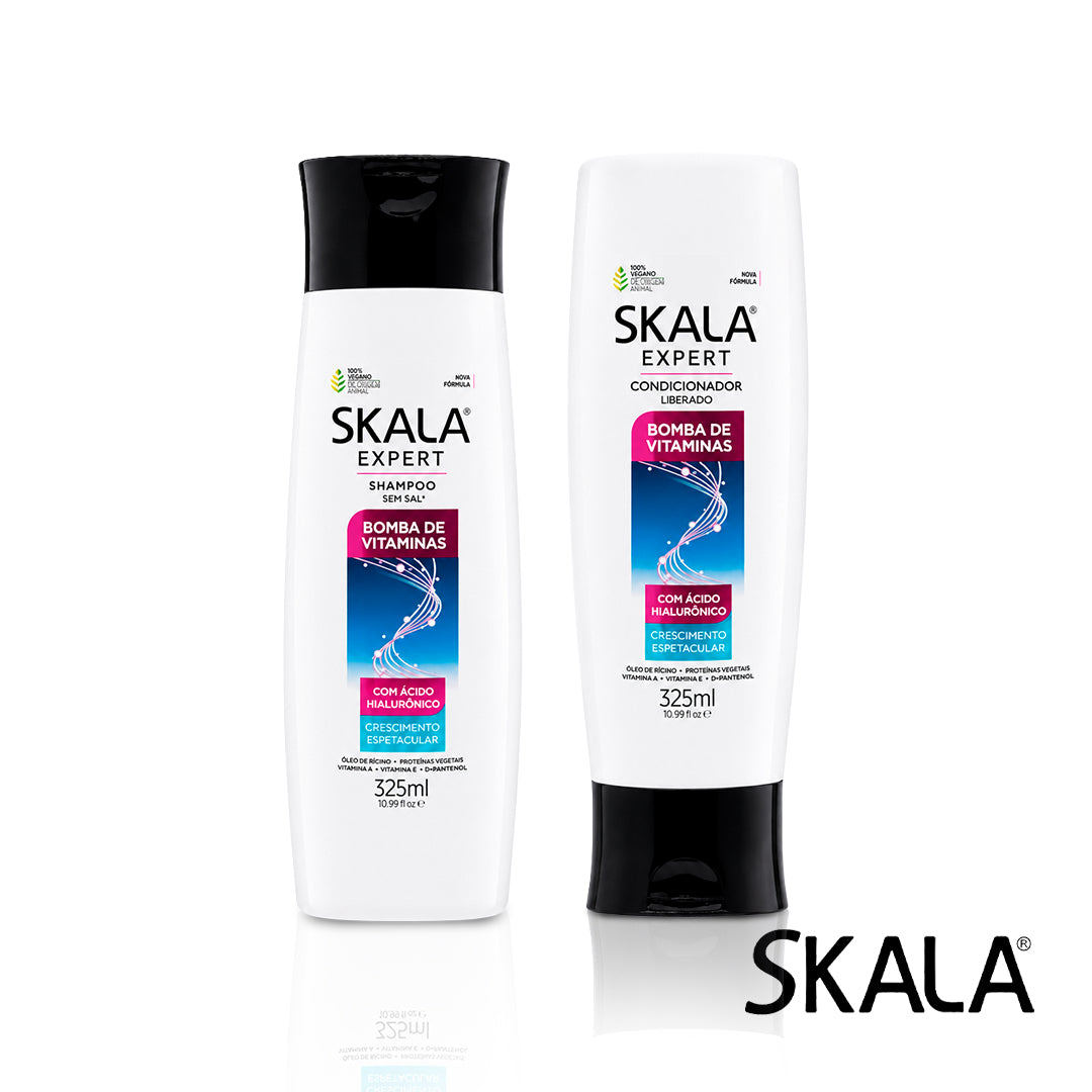 Bomba de vitaminas 650 ml – Kit Shampoo/Acondicionador Marca Skala - Chile