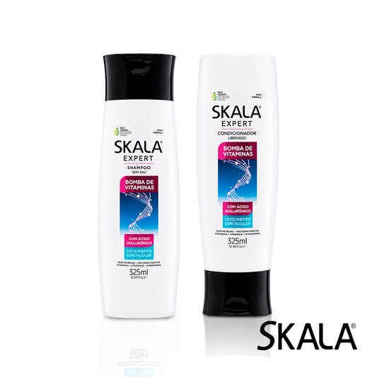 Bomba de vitaminas 650 ml – Kit Shampoo/Acondicionador Marca Skala - Chile
