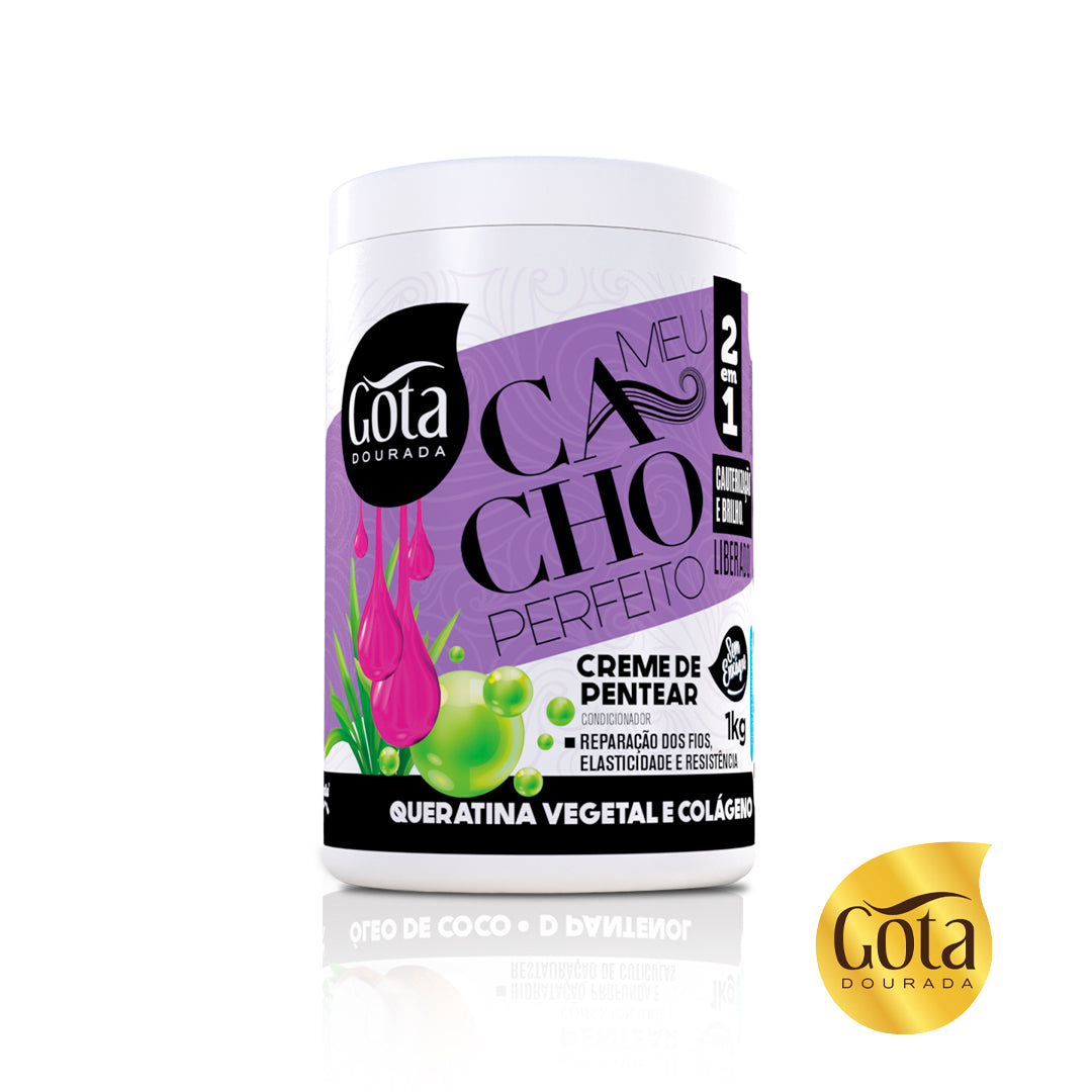 Meu Cacho Perfeito Queratina Vegetal y Colágeno – Crema De Peinar 1 kg