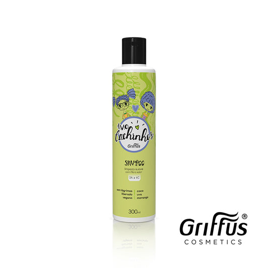 amo cachinhos griffus shampoo limpieza suave con filtro solar sin lagrimas vegano coco uva y fresa