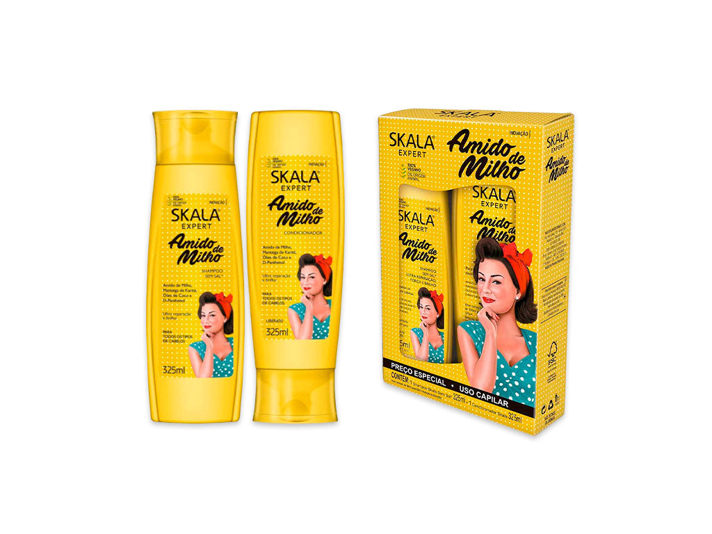 SKALA kit amido de milho shampoo y acondicionador