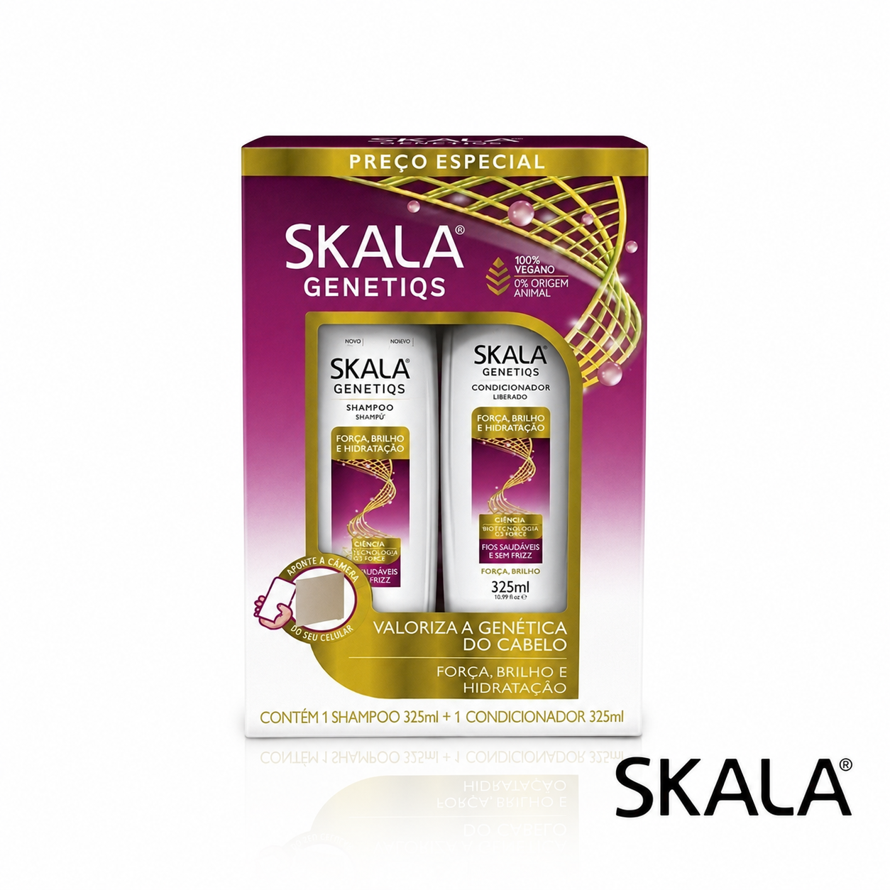 Skala Kit Shampoo/Acondicionador Genetiks – 650 ml Marca Skala Tienda SB100DOBRASIL Chile