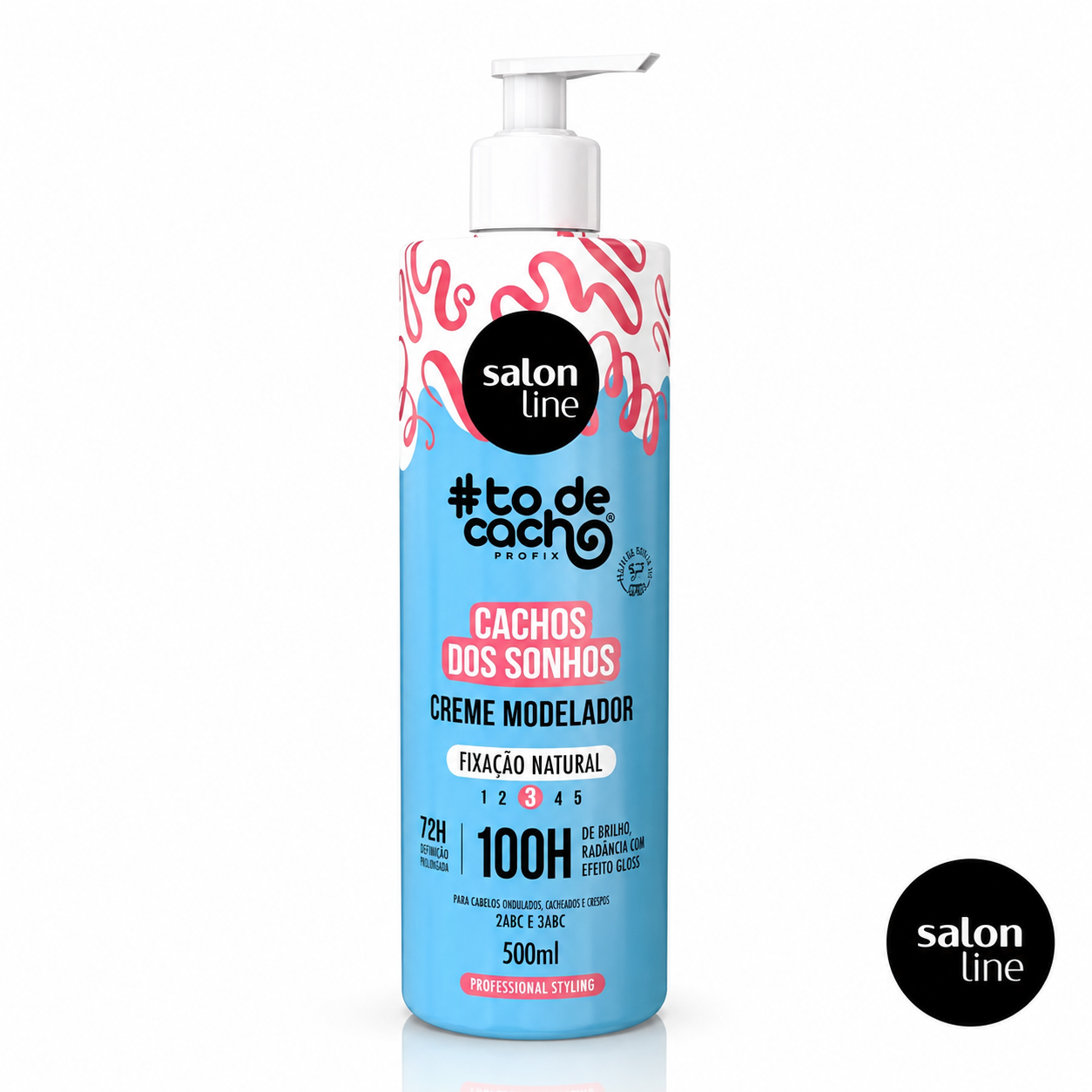 Todecacho Crema Modeladora Cachos Dos Sonhos Fix Natural 500 ml Marca Salon Line Tienda SB100DOBRASIL Chile