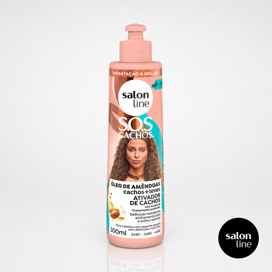 SOS Activador Rizos Leves Óleo de Almendras 300 ml Marca Salon Line Tienda SB100DOBRASIL Chile