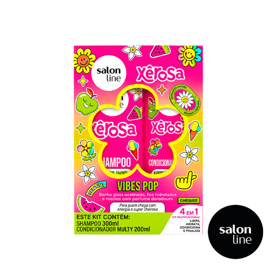 Kit Xerosa Vibes Pop - Shampoo 300 ml + Acondicionador 200 ml