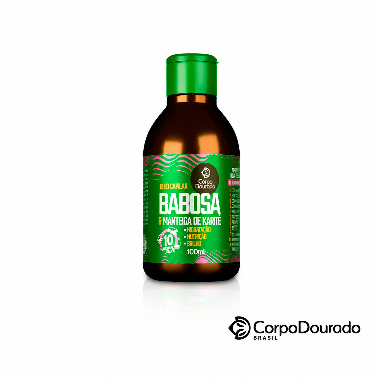 aceite babosa aloe y manteca de karite corpo dourado
