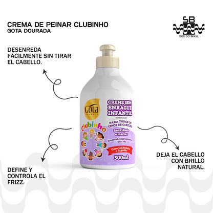 Club niño Crema de peinar Sin Enjuague Suavidad - 300 ml