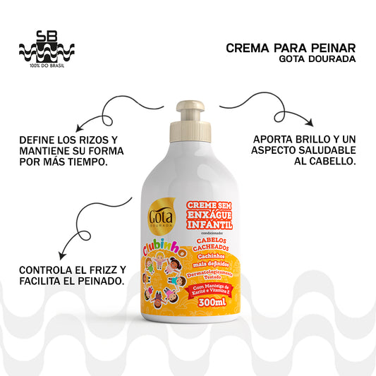 gota dourada crema de peinar club niño rizos
