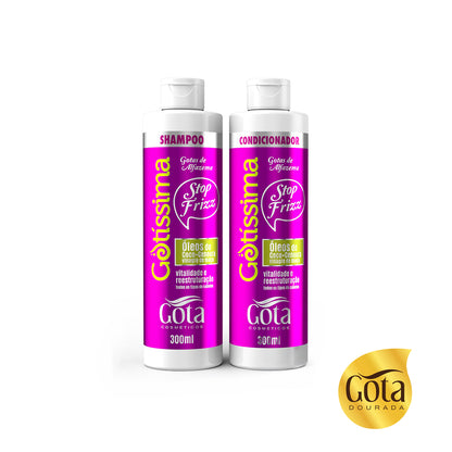 Kit Gotissima Stop Frizz – Shampoo y Acondicionador 300 ml Marca Gota Dorada - Chile