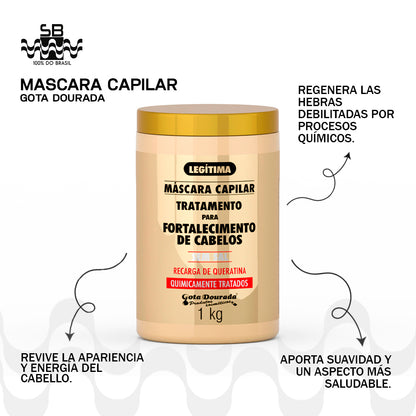 Máscara Fortalecimiento Químicamente Tratados Gota Dorada 1 Kg Marca Gota Dorada - Chile
