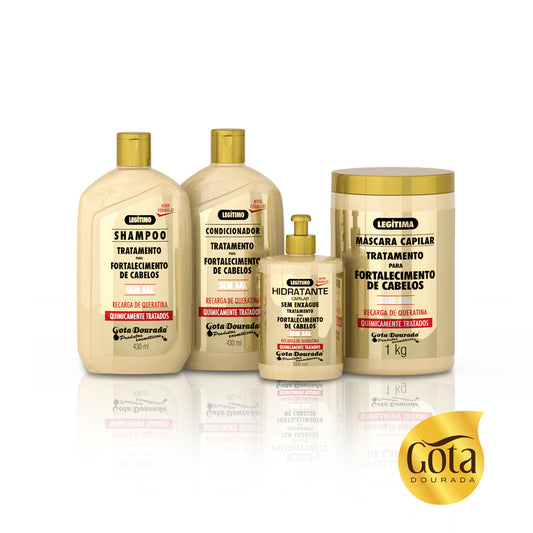Kit Fortalecimiento Tratados Químicamente Gota Dourada