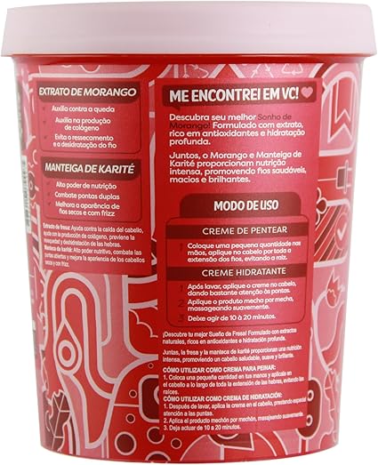 Morango (Fresa) 1 kg – Mascarilla Capilar 2 en 1