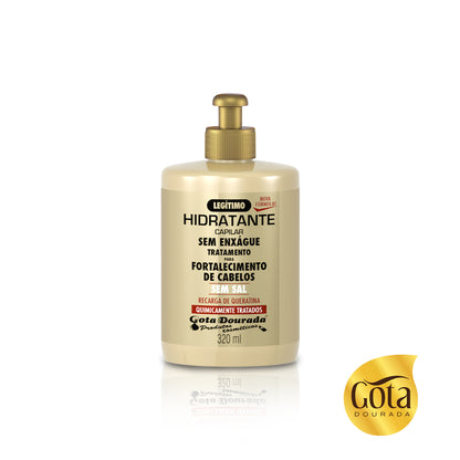 Crema sin enjuague para cabello tratado químicamente 320 ml Marca Gota Dorada - Chile