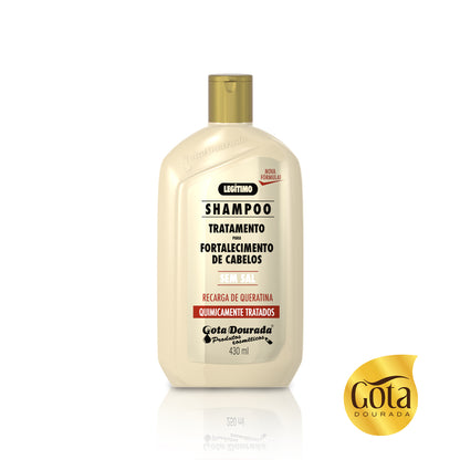 Shampoo Fortalecedor cabello tratado químicamente - 430ml Marca Gota Dorada - Chile