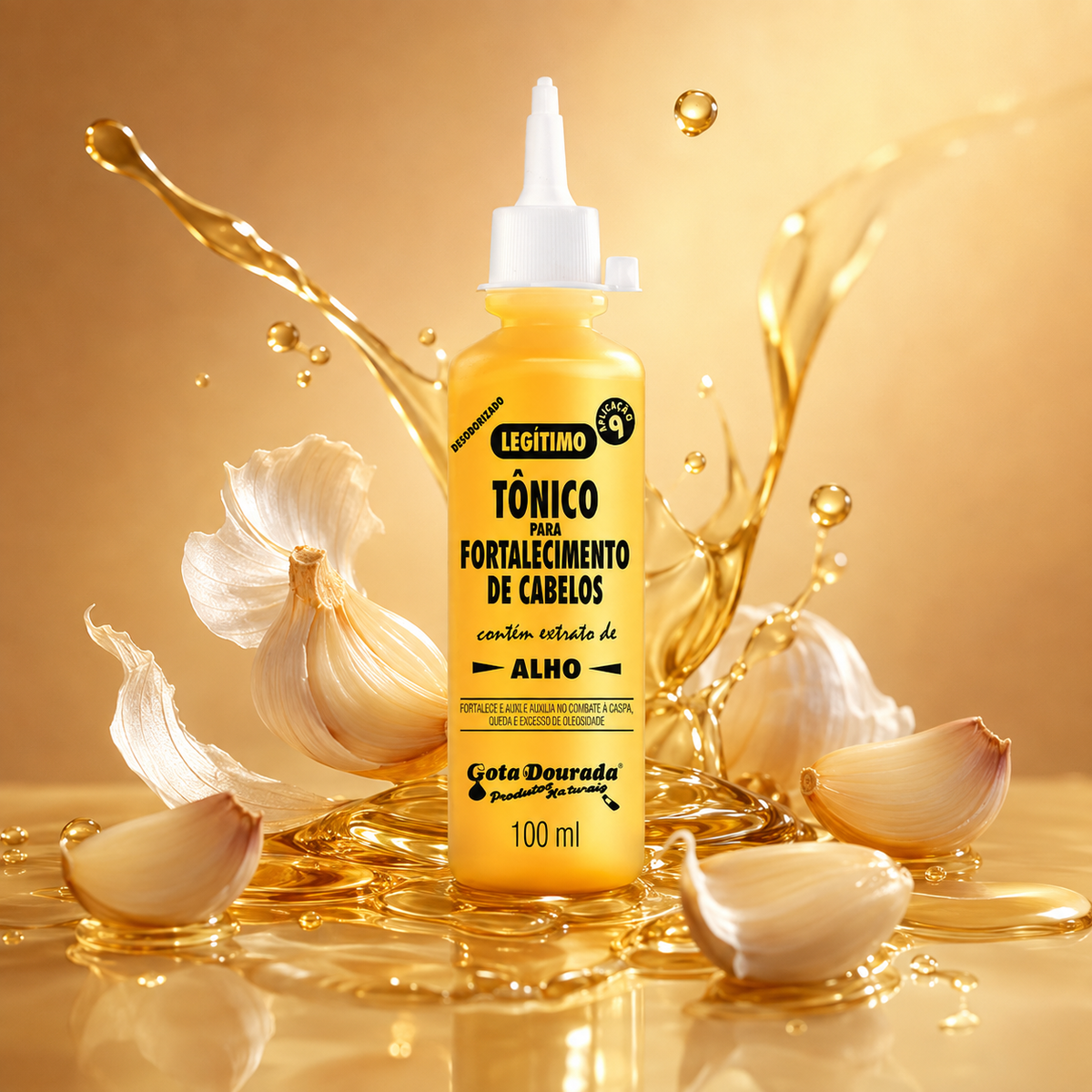Tonico Fortalecimiento y Anticaída Ajo 100ml Marca Gota Dorada - Chile